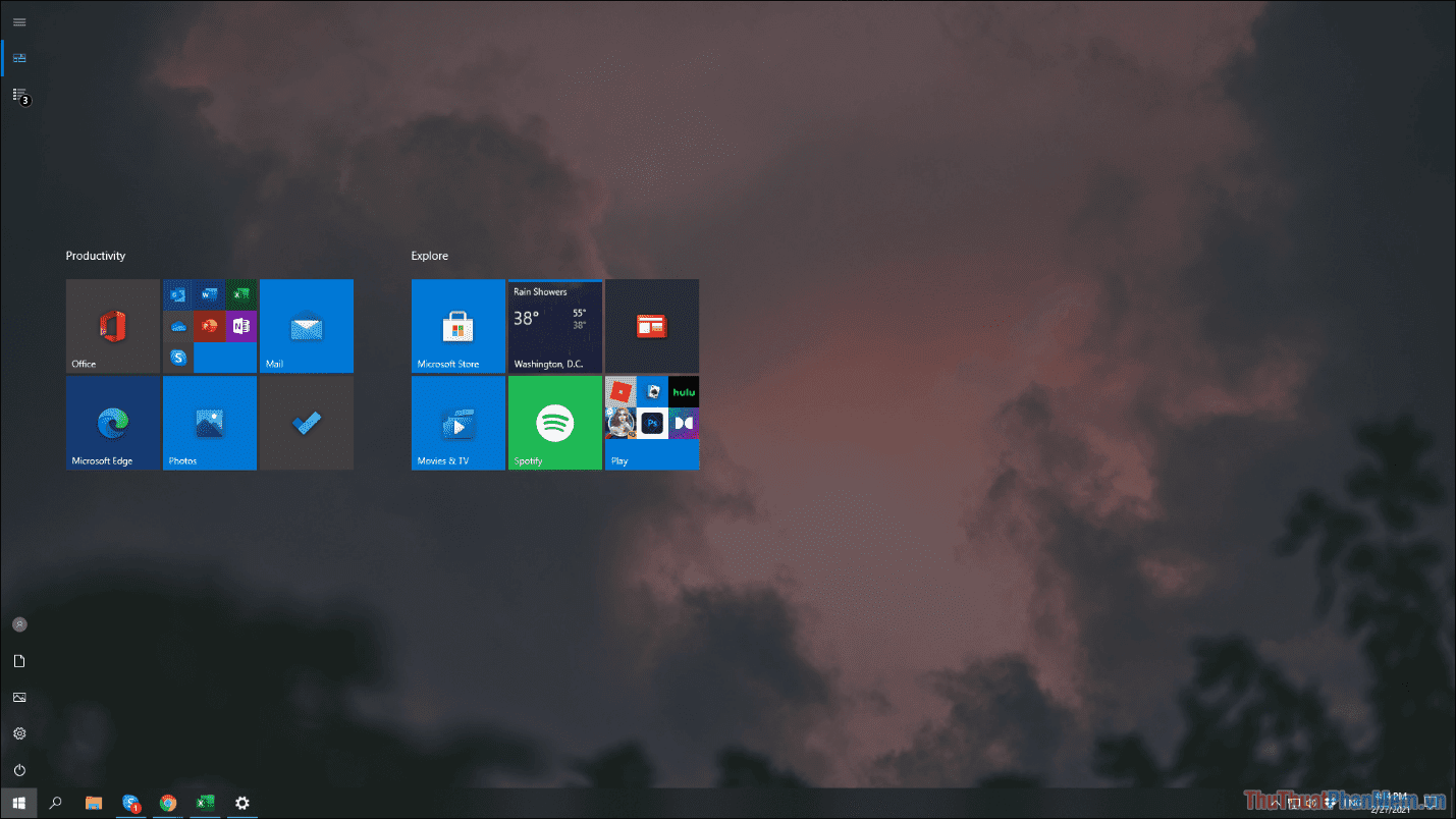 Menu Start của Windows sẽ hiển thị toàn màn hình thay vì hiển thị một góc như trước đây