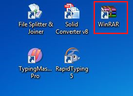 Mở Winrar trên Desktop