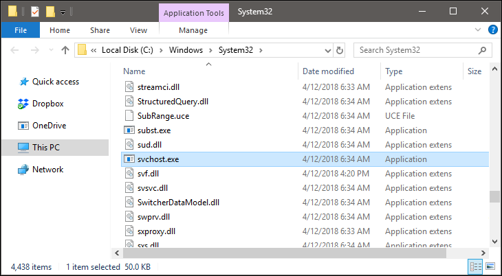 Nếu file được lưu trữ trong thư mục WindowsSystem32 thì không phải là virus