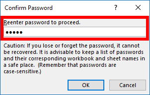 Nhập lại mật khẩu vào ô phía dưới Reenter password to proceed