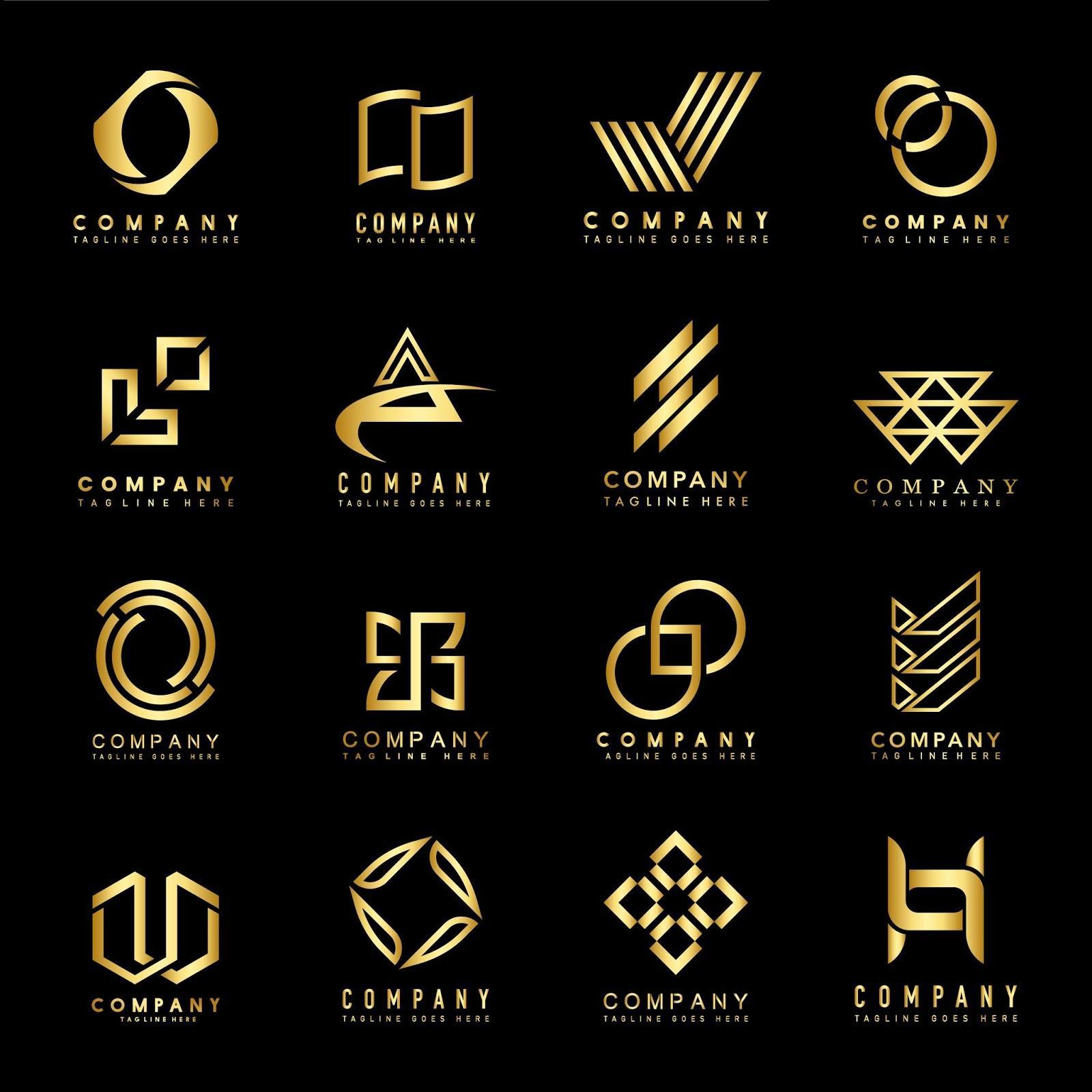 Những kiểu logo công ty màu vàng đen trông rất sang trọng