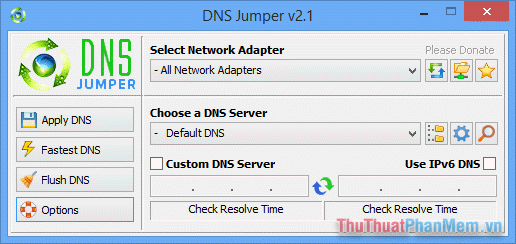 Phần mềm DNS Jumper