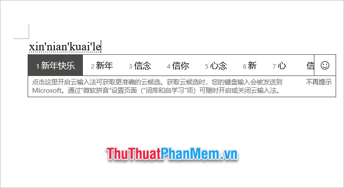 Sau khi cài xong, các bạn có thể sử dụng bàn phím để gõ tiếng Trung thông qua phiên âm pinyin