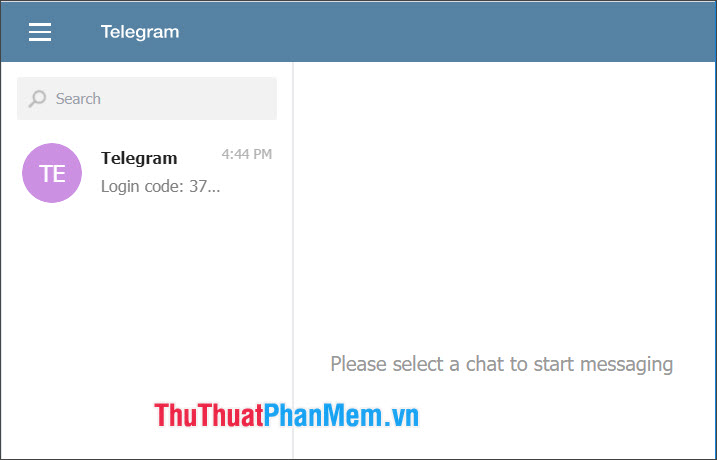 Sau khi đăng nhập thành công, bạn có thể chat, nhận, gửi file và nhiều thao tác khác trên Telegram Web
