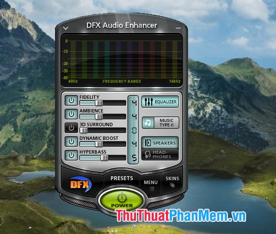 Sử dụng phần mềm DFX Audio Enhancer