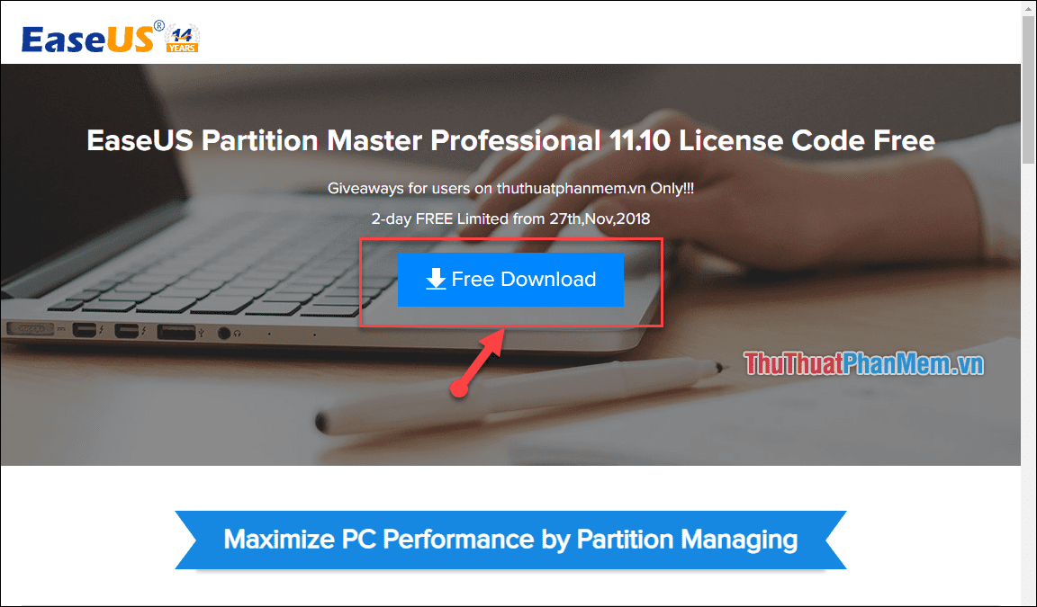 Tải phần mềm EaseUS Partition Master