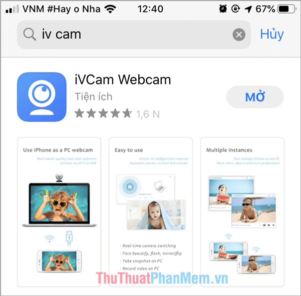 Tải phần mềm iVCam Webcam về máy để sử dụng