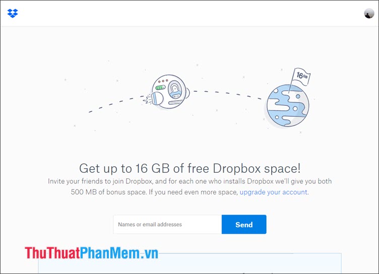 Tăng dung lượng Dropbox miễn phí