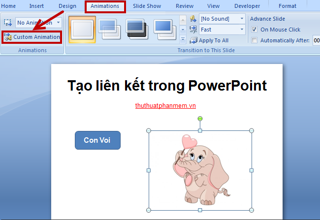 Tạo liên kết trong PowerPoint 4