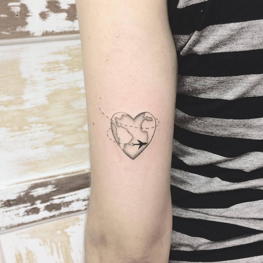 Tattoo hình trái tim đơn giản đẹp nhất