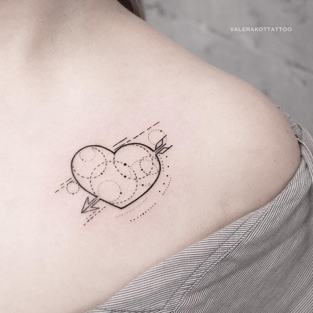 Tattoo hình trái tim nhỏ cực đẹp