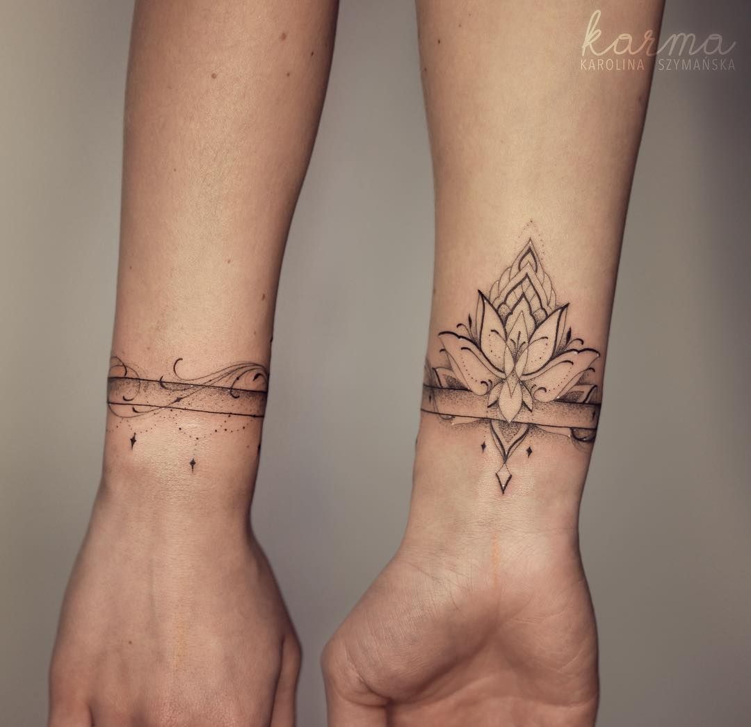 Tattoo vòng tay đơn giản đẹp