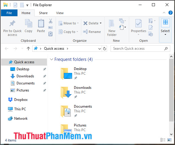 Thay đổi thư mục mặc định khi mở File Explorer