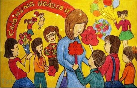 Tranh ảnh về ngày nhà giáo Việt Nam 20-11