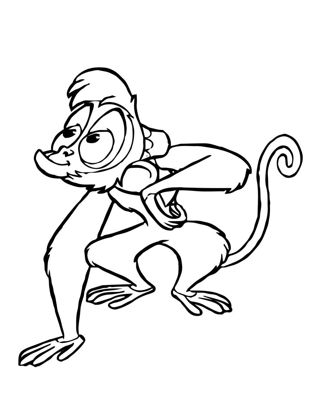 Tranh con khỉ tô màu dễ thương
