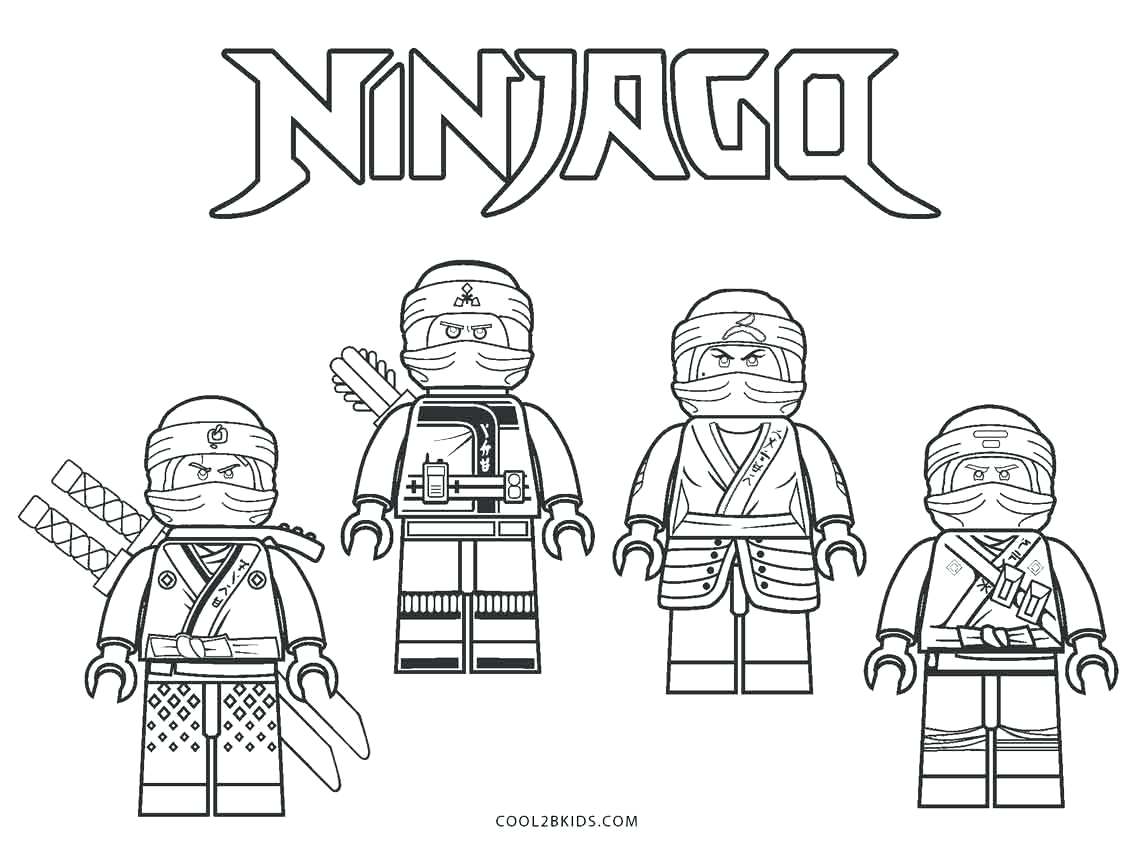 Tranh tô màu bốn ninjago rất đẹp