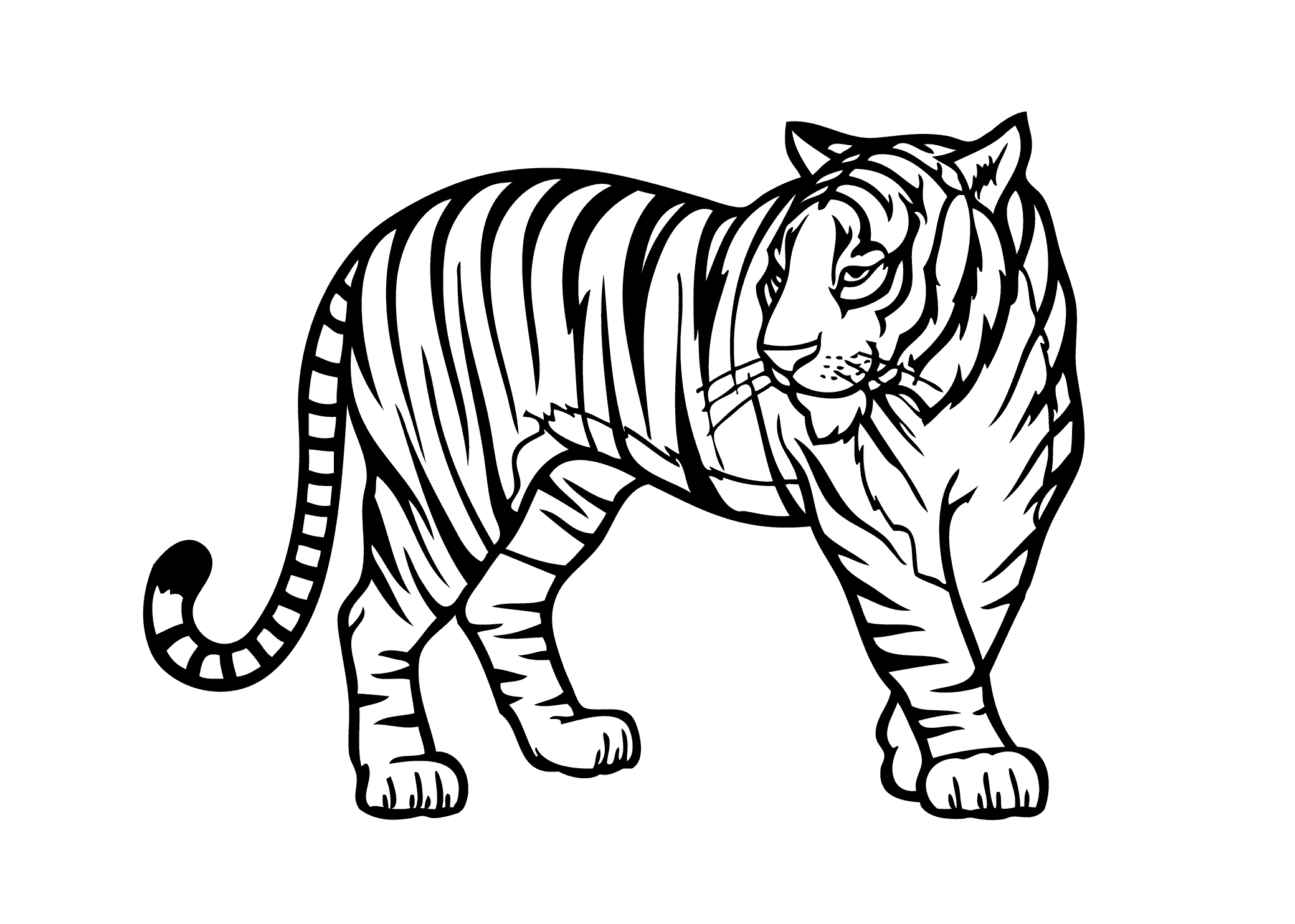 Tranh tô màu con hổ rất đẹp