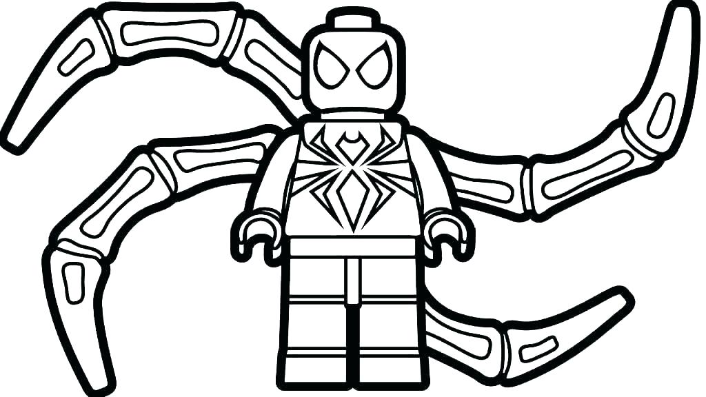 Tranh tô màu lego người nhện robot