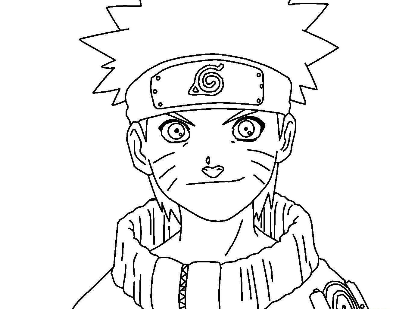 Tranh tô màu Naruto đáng yêu cho bé