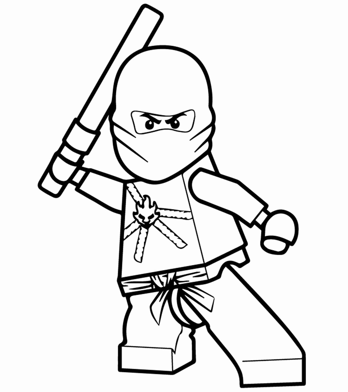 Tranh tô màu ninjago cầm kiếm cực ngầu