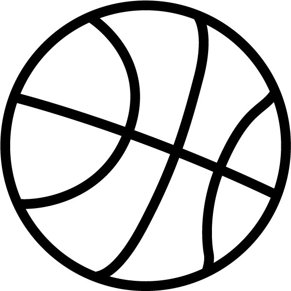 Tranh tô màu quả bóng rổ