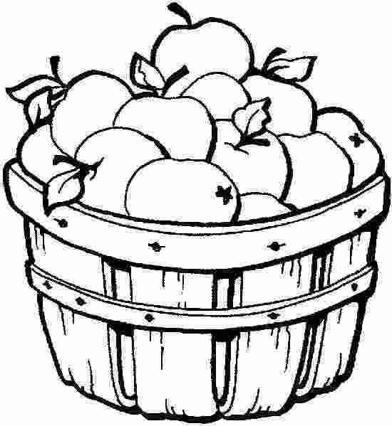 Tranh tô màu quả táo trong thùng