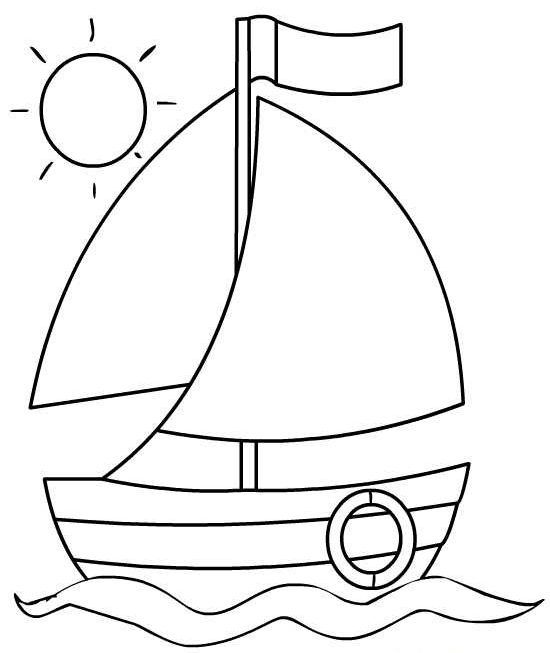 Tranh tô màu thuyền buồm