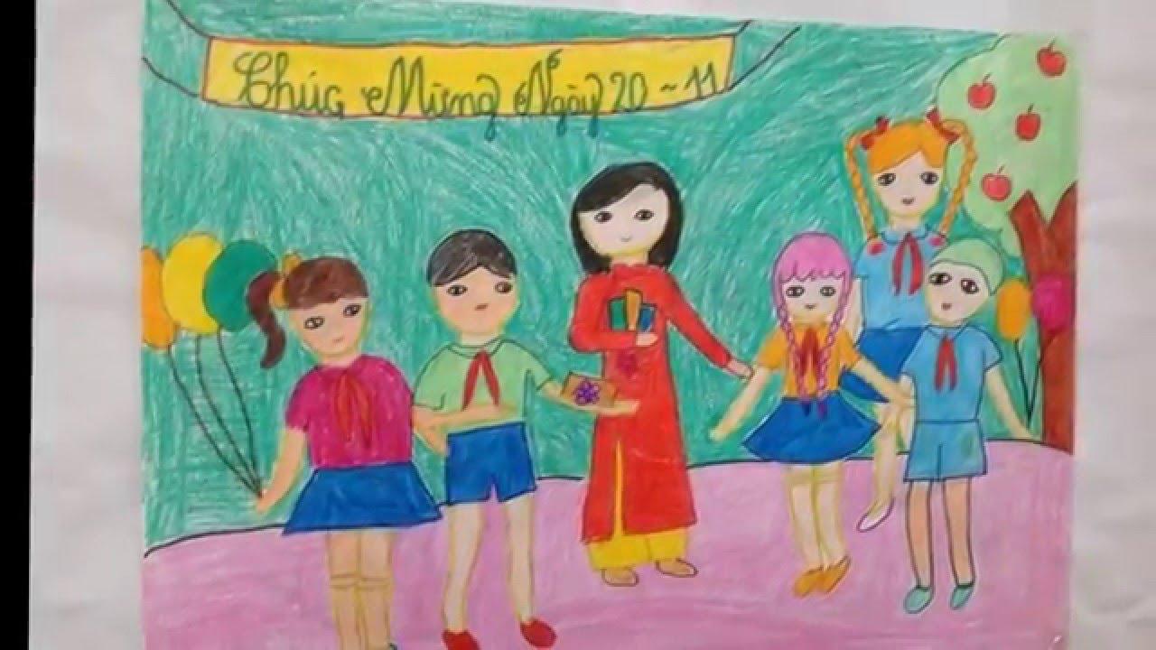 Vẽ tranh đề tài nhà giáo Việt Nam 20-11