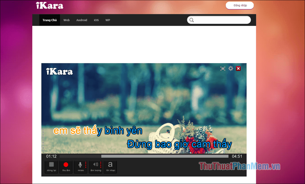 Website hát Karaoke online – iKara