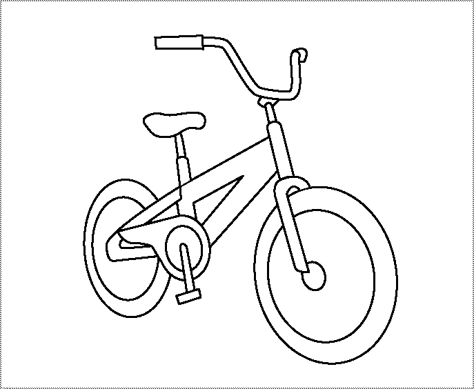 Xe đạp cho bé tô màu