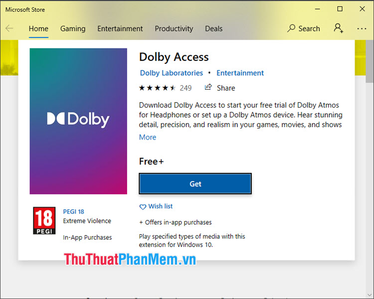 Dolby Access cung cấp một số tính năng tinh chỉnh âm thanh vòm