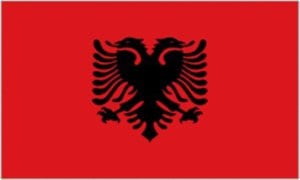 Cờ các nước châu Âu - Cộng hoà Albania