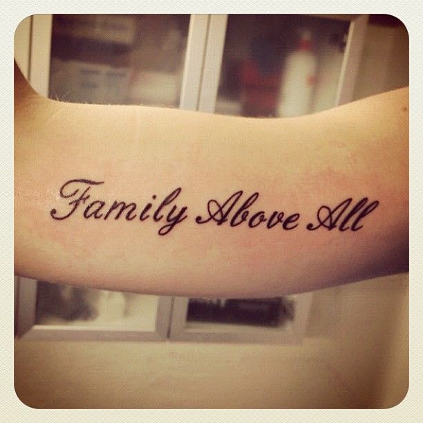 Hình tattoo Family Is All đẹp