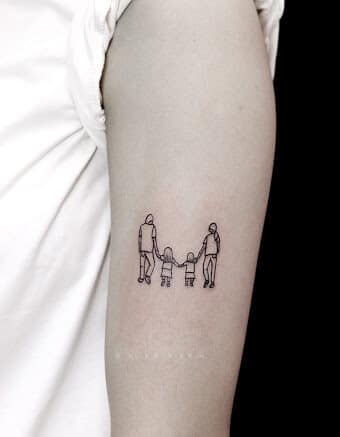 Tattoo gia đình mini dễ thương