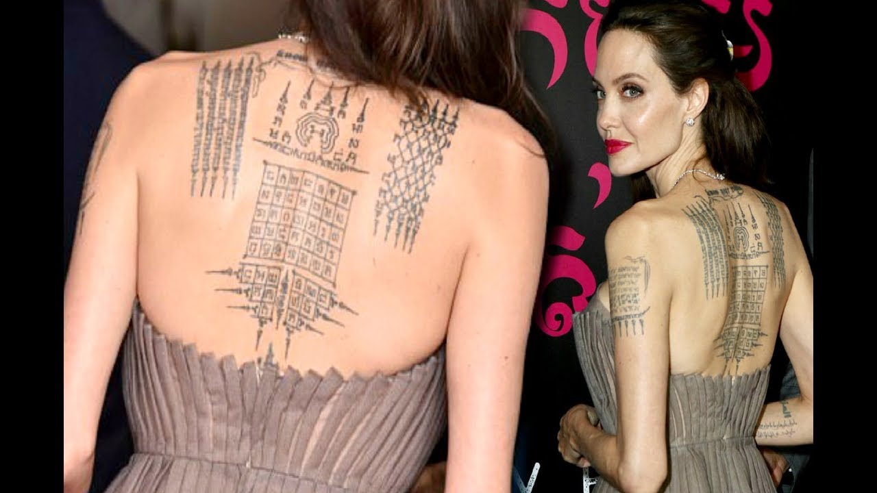 Hình xăm mang ý nghĩa khó hiểu của nữ diễn viên nổi tiếng Angelina Jolie
